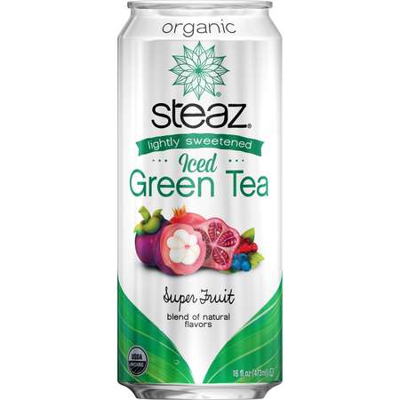 Steaz Steaz Organic Iced Tea Super Fruit 16 oz., PK12 093009